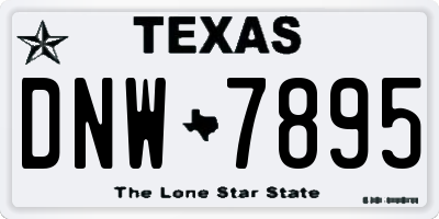 TX license plate DNW7895