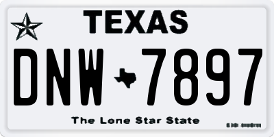 TX license plate DNW7897