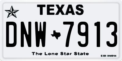 TX license plate DNW7913