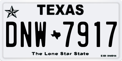 TX license plate DNW7917