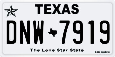 TX license plate DNW7919