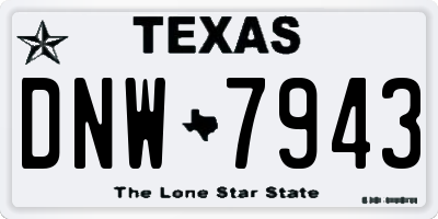 TX license plate DNW7943