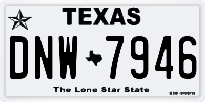 TX license plate DNW7946