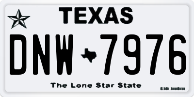 TX license plate DNW7976