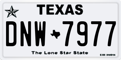TX license plate DNW7977