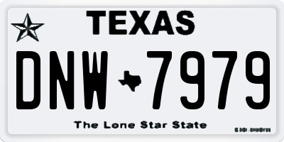 TX license plate DNW7979