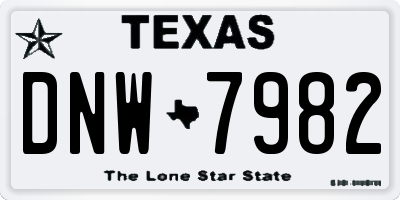 TX license plate DNW7982