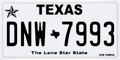 TX license plate DNW7993