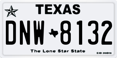 TX license plate DNW8132