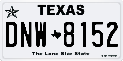 TX license plate DNW8152