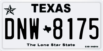 TX license plate DNW8175