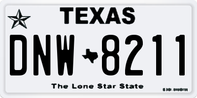 TX license plate DNW8211