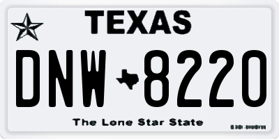 TX license plate DNW8220