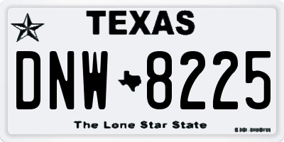 TX license plate DNW8225