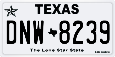 TX license plate DNW8239