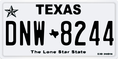 TX license plate DNW8244