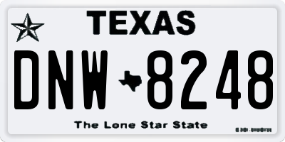 TX license plate DNW8248