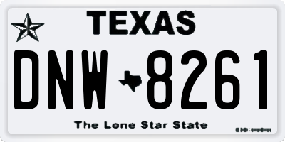 TX license plate DNW8261