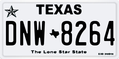 TX license plate DNW8264