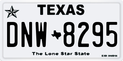 TX license plate DNW8295