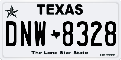 TX license plate DNW8328