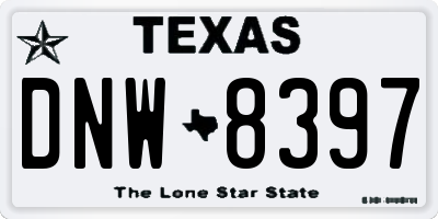 TX license plate DNW8397