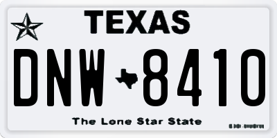 TX license plate DNW8410