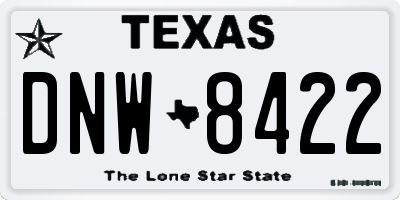 TX license plate DNW8422
