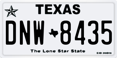 TX license plate DNW8435