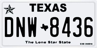 TX license plate DNW8436