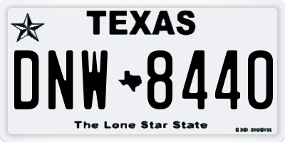 TX license plate DNW8440