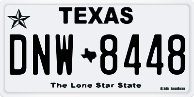 TX license plate DNW8448