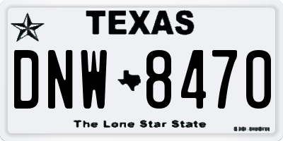 TX license plate DNW8470