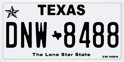 TX license plate DNW8488