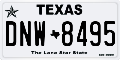 TX license plate DNW8495