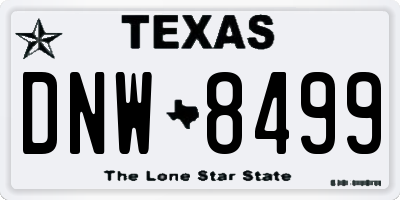 TX license plate DNW8499
