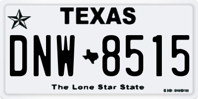 TX license plate DNW8515