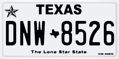 TX license plate DNW8526