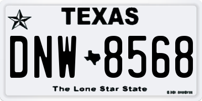 TX license plate DNW8568