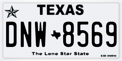 TX license plate DNW8569