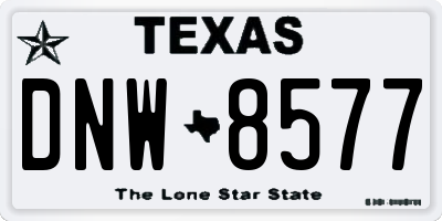 TX license plate DNW8577