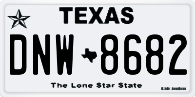 TX license plate DNW8682
