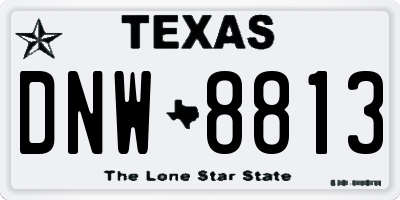 TX license plate DNW8813