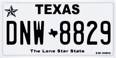 TX license plate DNW8829