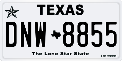 TX license plate DNW8855