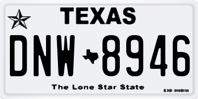 TX license plate DNW8946