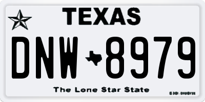 TX license plate DNW8979