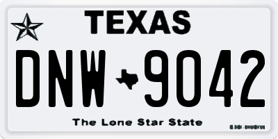 TX license plate DNW9042