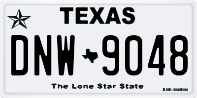 TX license plate DNW9048
