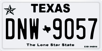 TX license plate DNW9057